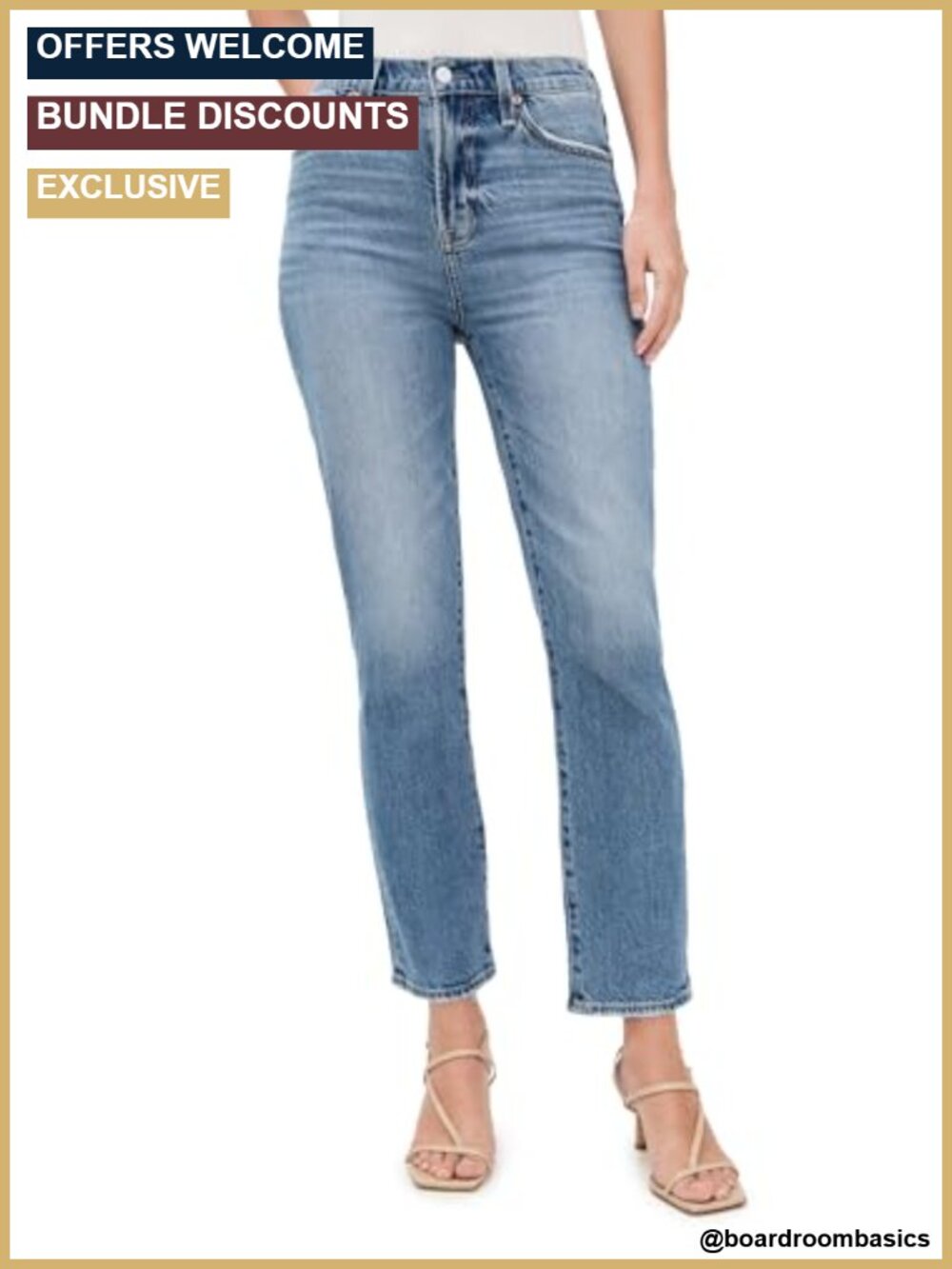 Pistola Bri Ankle Jeans Women High Rise Distressed Straight Leg Non-Stretch